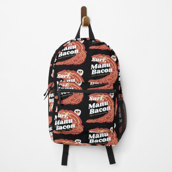 Item preview, Surf Manu Bacon. The Rindless Summer. Funny Surfing Food Pun. designed and sold by shirtdan.