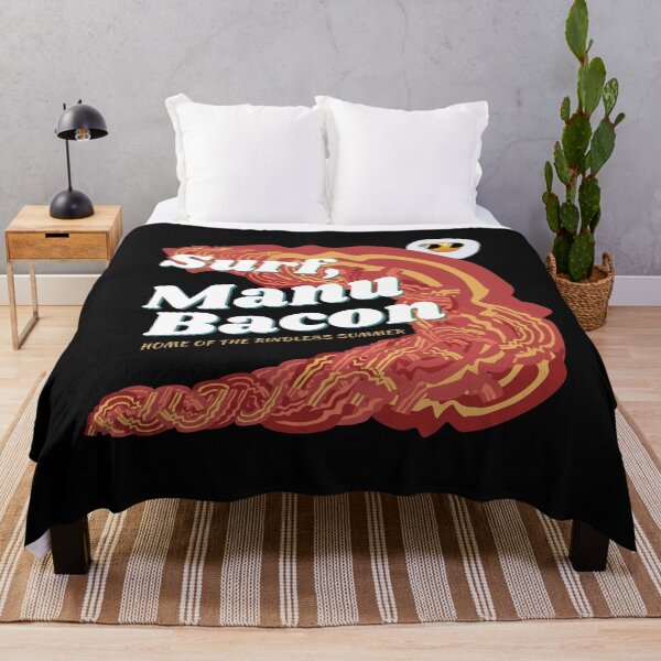 Item preview, Surf Manu Bacon. The Rindless Summer. Funny Surfing Food Pun. designed and sold by shirtdan.
