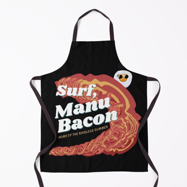 Item preview, Surf Manu Bacon. The Rindless Summer. Funny Surfing Food Pun. designed and sold by shirtdan.