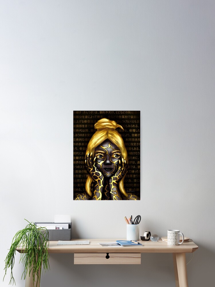 Thumbnail 2 of 3, Poster, Kintsugi designed and sold by arinoiro.