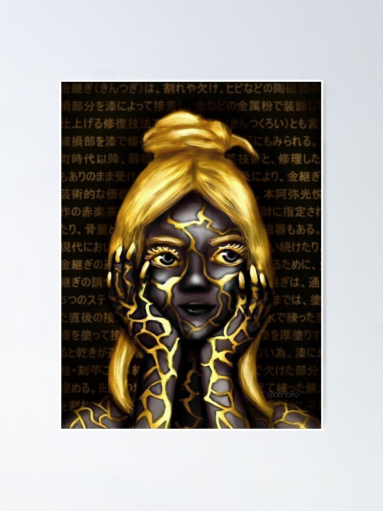 Thumbnail 1 of 3, Poster, Kintsugi designed and sold by arinoiro.