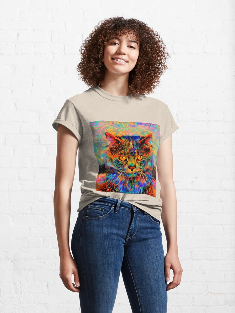 Alternate view of Abstractions of abstract abstraction of cat Classic T-Shirt