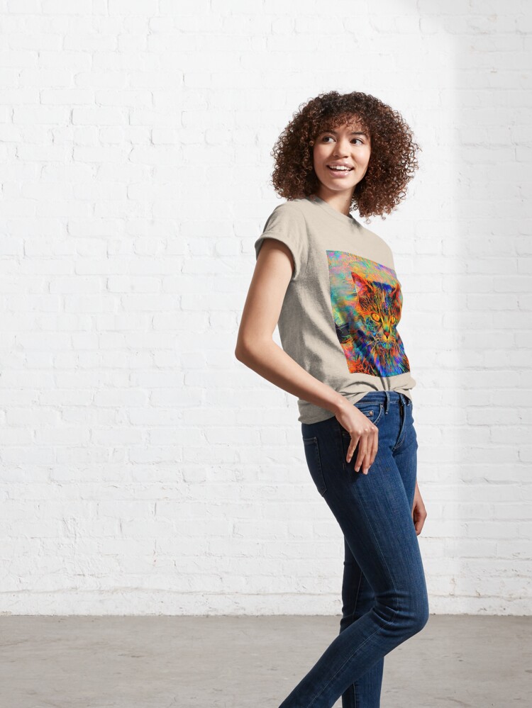 Alternate view of Abstractions of abstract abstraction of cat Classic T-Shirt