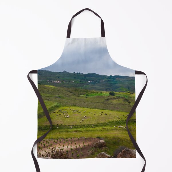 Item preview, Greenfields in Drousia - Landscape with Sheep designed and sold by Vienewi.