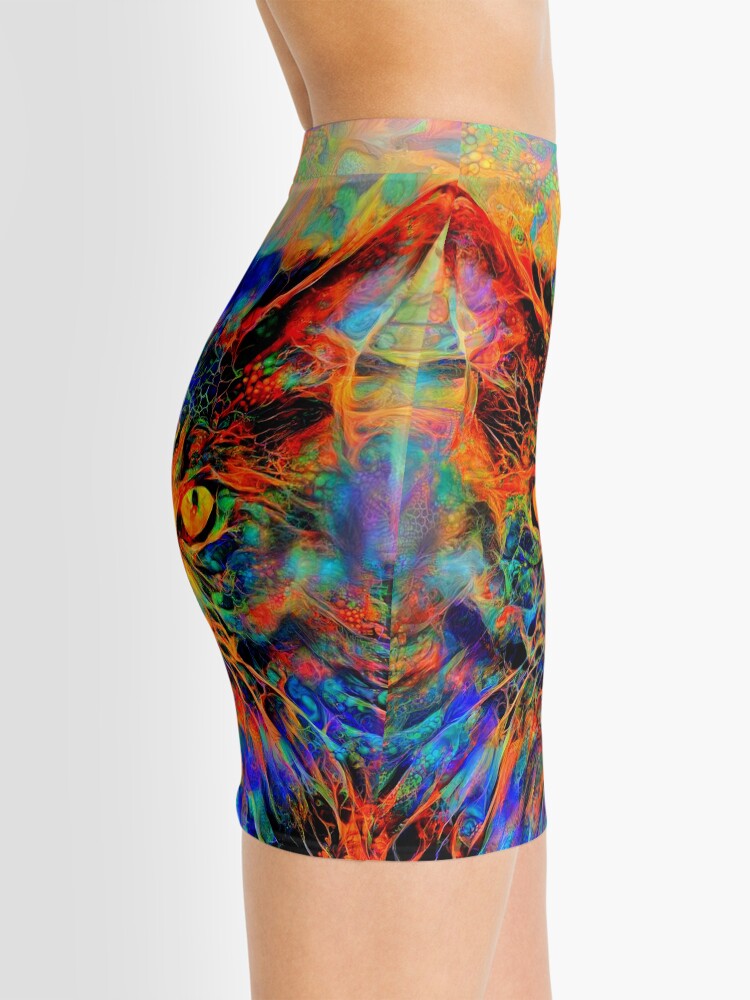 Alternate view of Abstractions of abstract abstraction of cat Mini Skirt