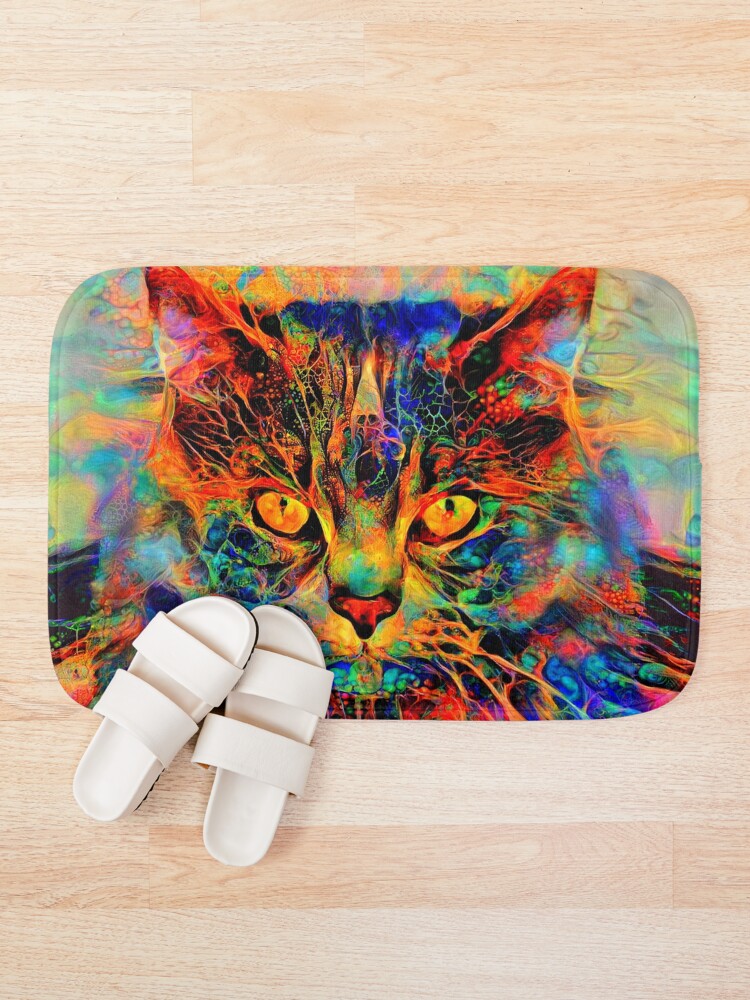 Alternate view of Abstractions of abstract abstraction of cat Bath Mat