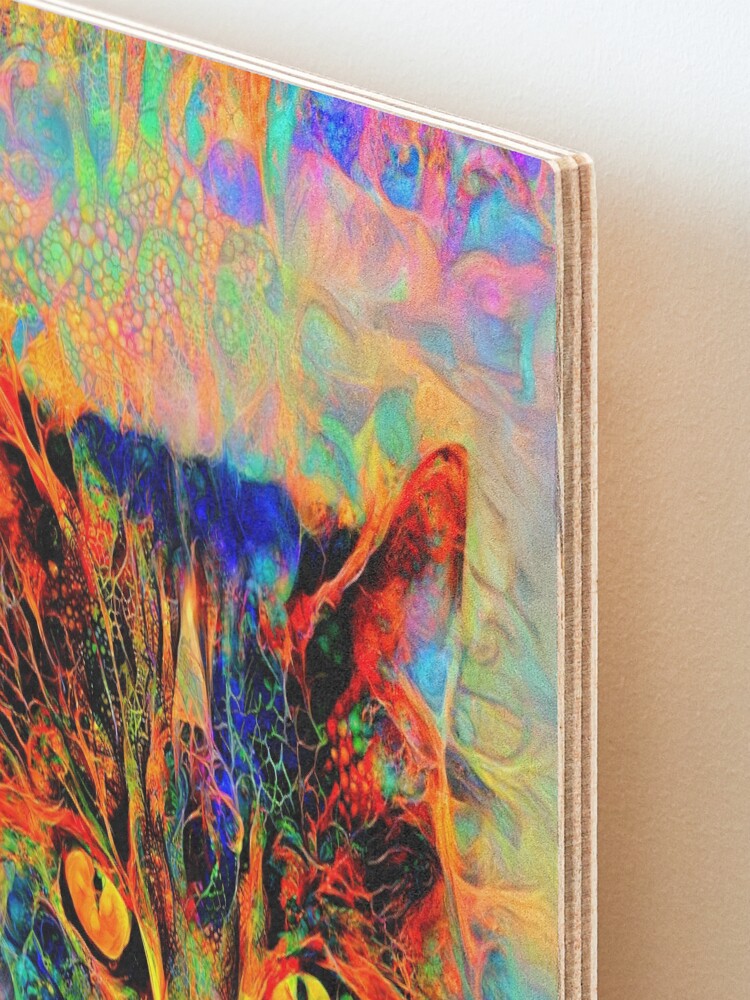 Alternate view of Abstractions of abstract abstraction of cat Mounted Print