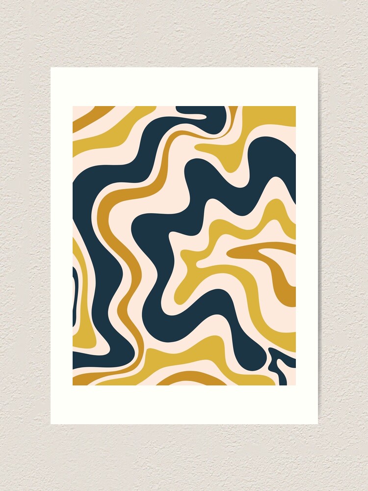 Designart Blue And Yellow Color Whirls' Modern & Contemporary