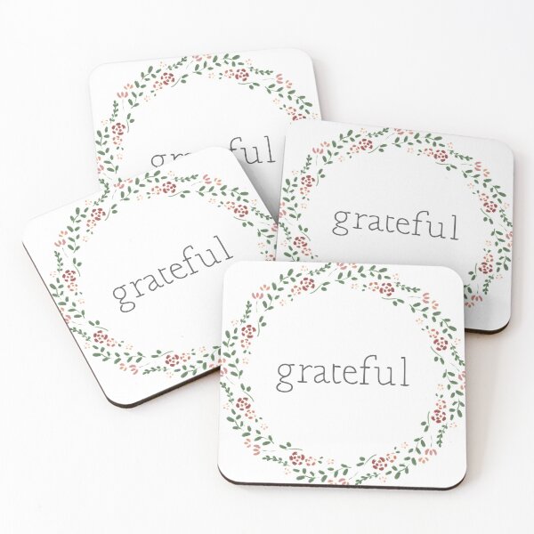 Item preview, Grateful Floral Wreath Quote designed and sold by CarlosAlberto.