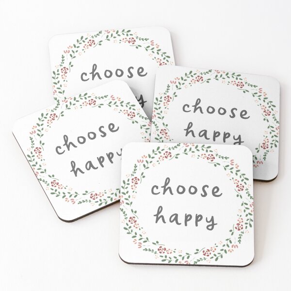 Item preview, Elija Happy Floral Wreath & Cute Quote designed and sold by CarlosAlberto.