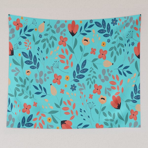 Item preview, Flower with Blue Background designed and sold by Luvteeshop.