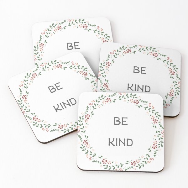 Item preview, BE KIND Quote Floral Wreath designed and sold by CarlosAlberto.
