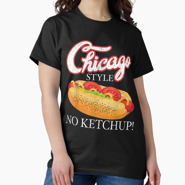 Vista previa del artículo con la obra «Chicago Hot Dog Summer Style 4 de julio Sin regalo de salsa de tomate», diseñado y vendido por SotiritKyprai.