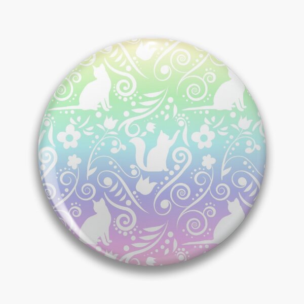Item preview, Cat and Flowers - Pastel Rainbow designed and sold by CreativityRoams.