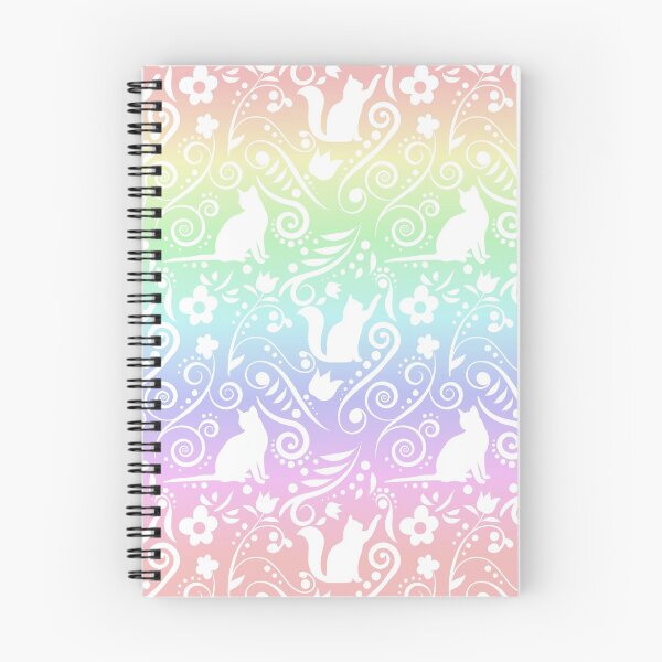 Item preview, Cat and Flowers - Pastel Rainbow designed and sold by CreativityRoams.