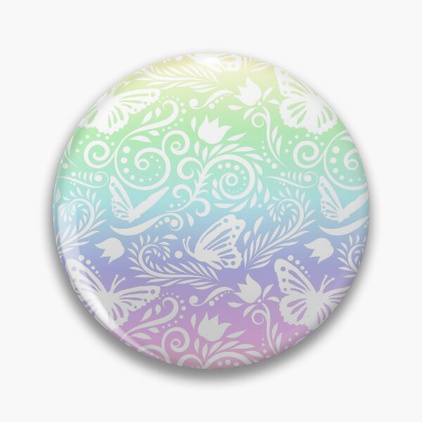Item preview, Butterfly and Flower - Pastel Rainbow designed and sold by CreativityRoams.