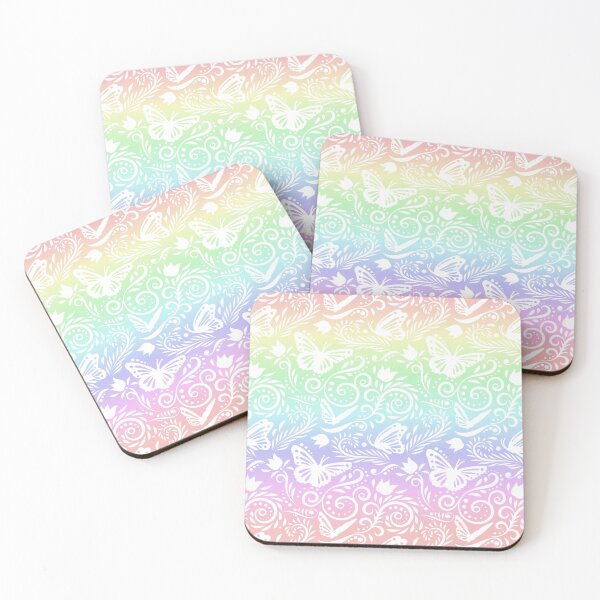 Item preview, Butterfly and Flower - Pastel Rainbow designed and sold by CreativityRoams.