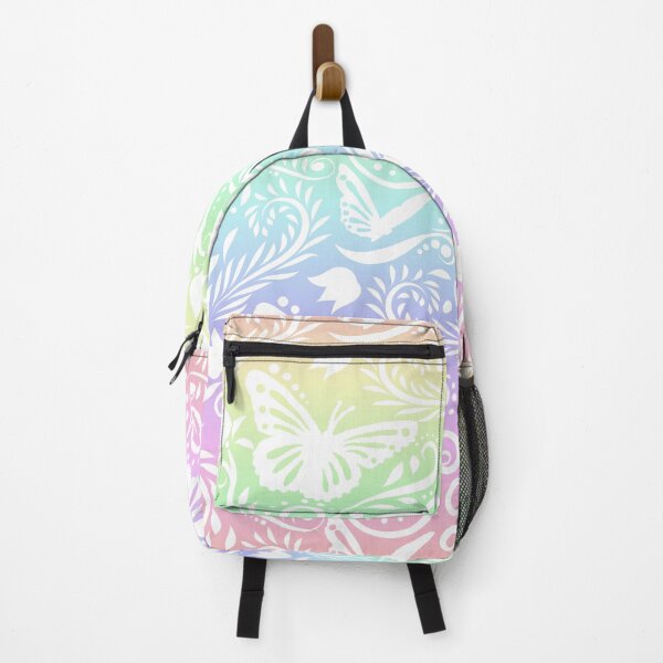 Item preview, Butterfly and Flower - Pastel Rainbow designed and sold by CreativityRoams.