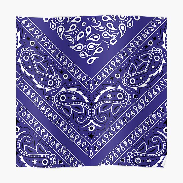 Blue Bandana Posters Redbubble