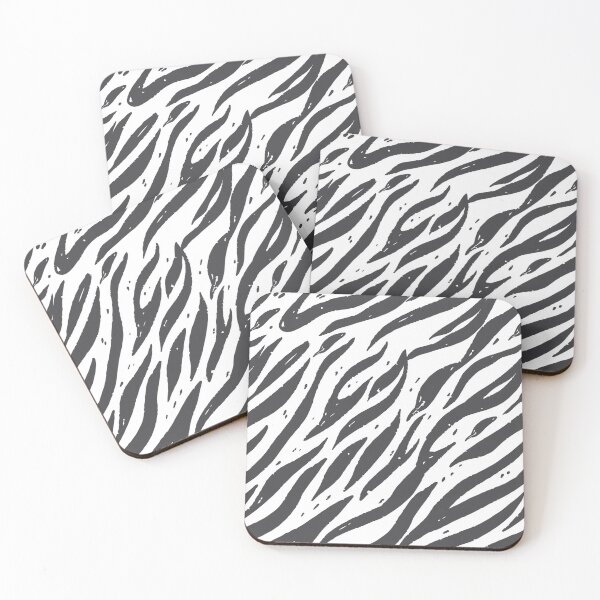 Item preview, Minimal black and white tiger pattern  designed and sold by baligaia.