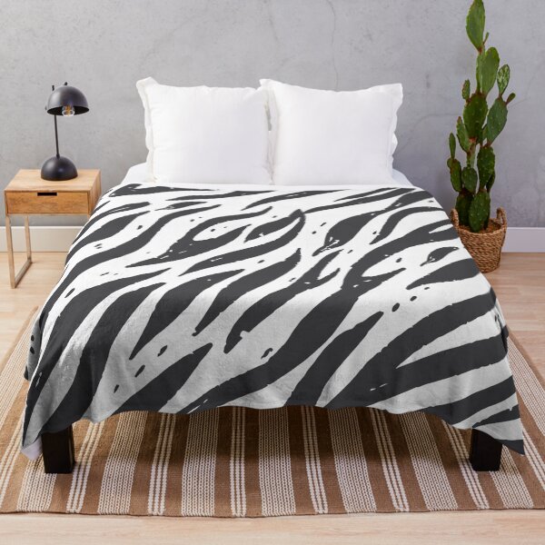 Item preview, Minimal black and white tiger pattern  designed and sold by baligaia.