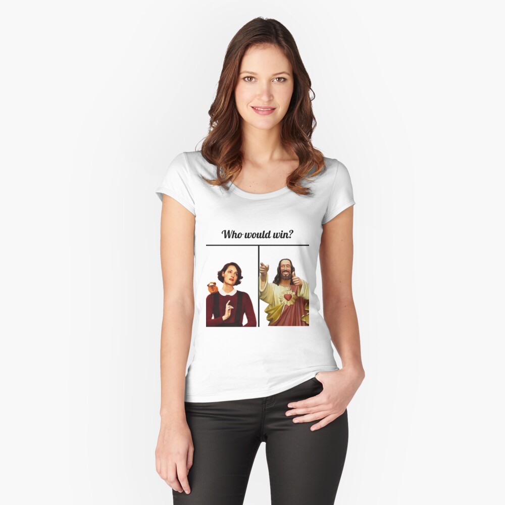 Vista previa del artículo con la obra «Camiseta entallada de cuello ancho», diseñado y vendido por bloomby.