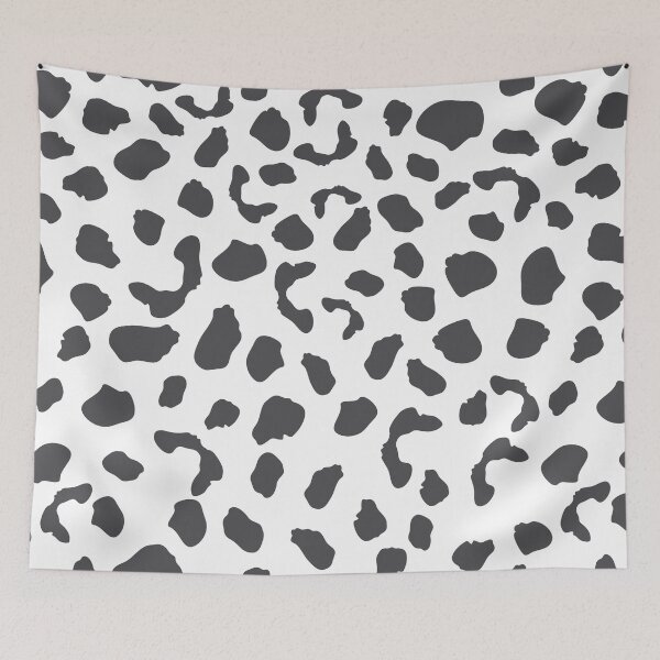 Item preview, Minimal black and white big cat pattern  designed and sold by baligaia.