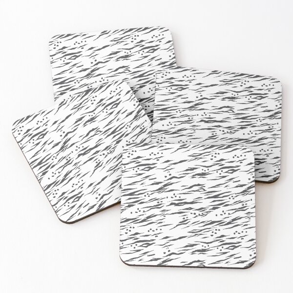 Item preview, Minimal black and white big cat pattern  designed and sold by baligaia.