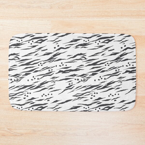 Item preview, Minimal black and white big cat pattern  designed and sold by baligaia.