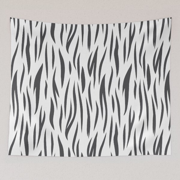 Item preview, Minimal black and white big cat pattern  designed and sold by baligaia.