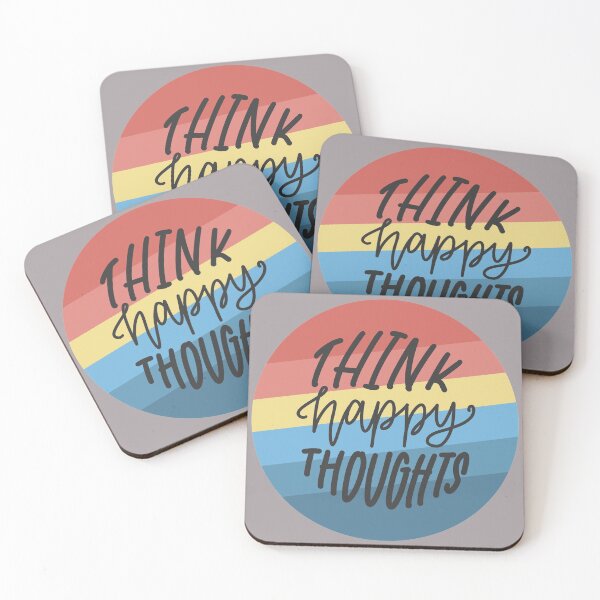 Item preview, Think Happy Thoughts | 70s Striped Background & Quote designed and sold by CarlosAlberto.