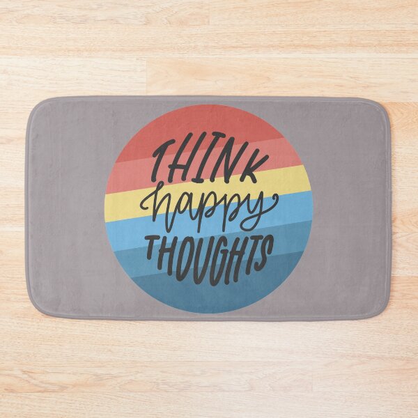 Item preview, Think Happy Thoughts | 70s Striped Background & Quote designed and sold by CarlosAlberto.