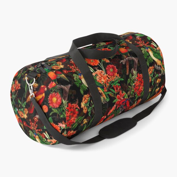 Item preview, Pierre Joseph Redoute tropical vintage flowers and parrots nostalgic Botanical Night Garden mystic pattern Nightgarden designed and sold by UtArt.
