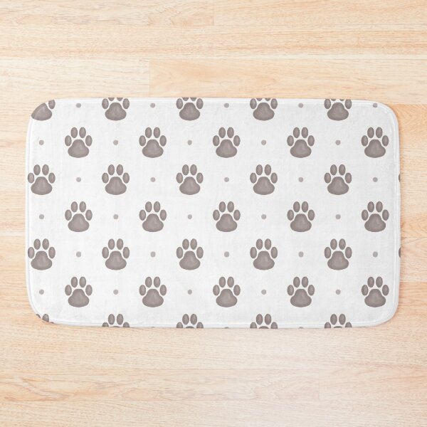 Item preview, Minimal black and white cat paws pattern  designed and sold by baligaia.