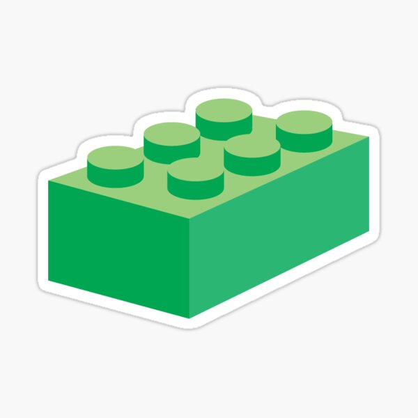Vista previa del artículo con la obra «Bloques de construcción que se bloquean - Verde y magenta», diseñado y vendido por AbrahamicDesign.