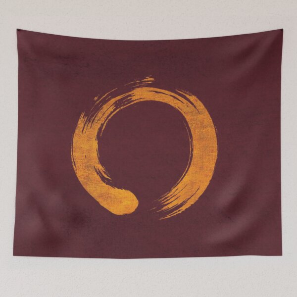Item preview, Classic gold enso Japanese zen circle  designed and sold by baligaia.