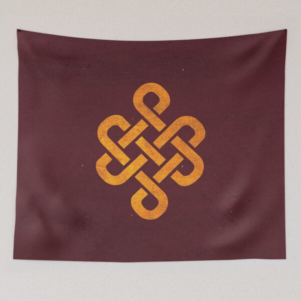 Item preview, Traditional golden endless knot symbol designed and sold by baligaia.