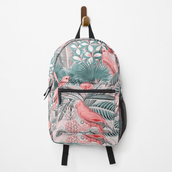 Item preview, Redouté tropical birds jungle flowers Botanical Garden pattern sepia pink Nightgarden designed and sold by UtArt.