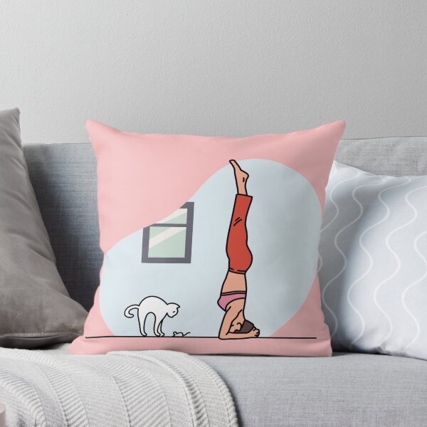 Item preview, YOGA WITH CAT Headstand pose designed and sold by Trio's Stuff.
