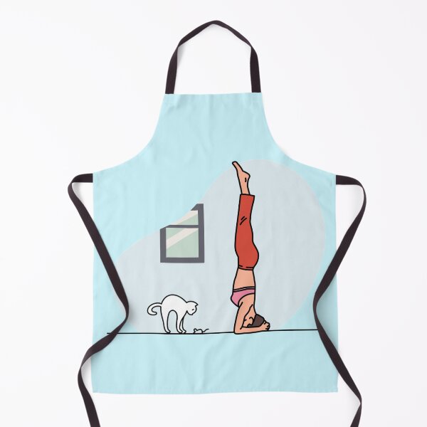 Item preview, YOGA WITH CAT Headstand pose designed and sold by Trio's Stuff.