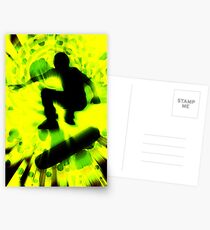 light burst skateboarding Postcards