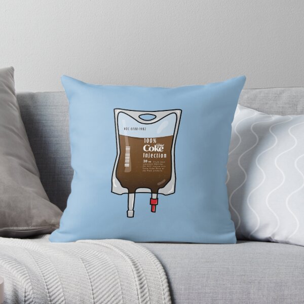 Diet Coke IV Bag Throw Pillow
