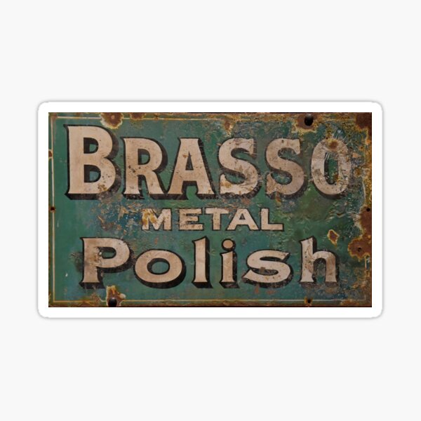 Sold at Auction: BRASSO METAL POLISH SIGN