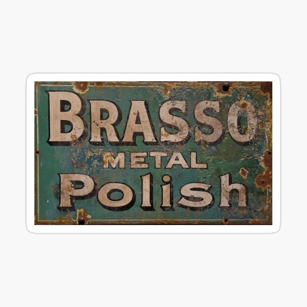 British Advertising Vintage BRASSO Metal Polish TIN Oil