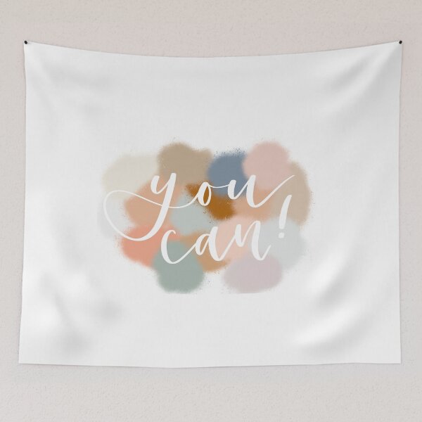 Item preview, 'You Can' Quote with Splatter Background designed and sold by MadeByMeera.