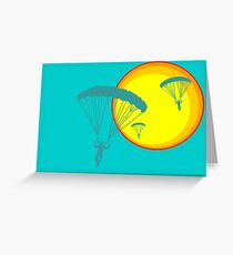 Tarjeta de felicitación sol cielo buceo