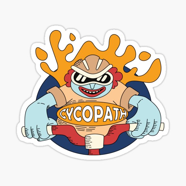 The Cycopath - Funny Cyclist Psychopat Puns Design Sticker