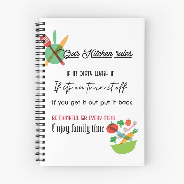 Item preview, Kitchen rules chart for home with funny sayings.  designed and sold by cathelkav.