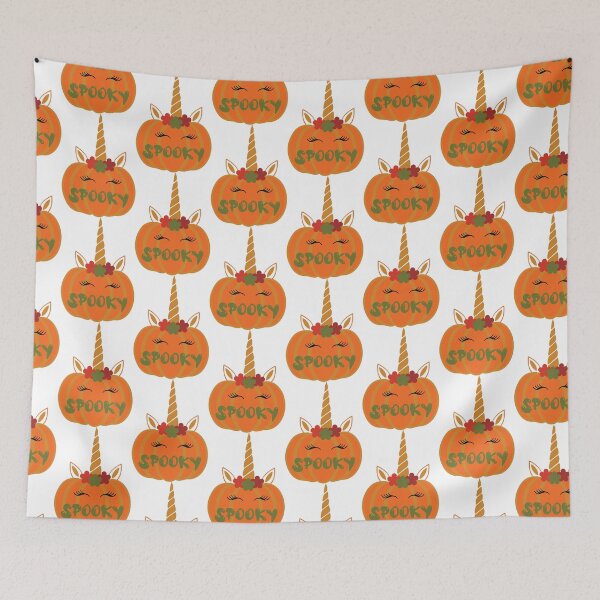 Item preview, Spooky Orange Green Unicorn Pumpkin designed and sold by ToniaKroeger.