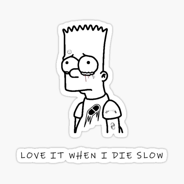 Bart Lossimpson Sad Lagrimas Sticker Llorar Triste - Bart Simpson